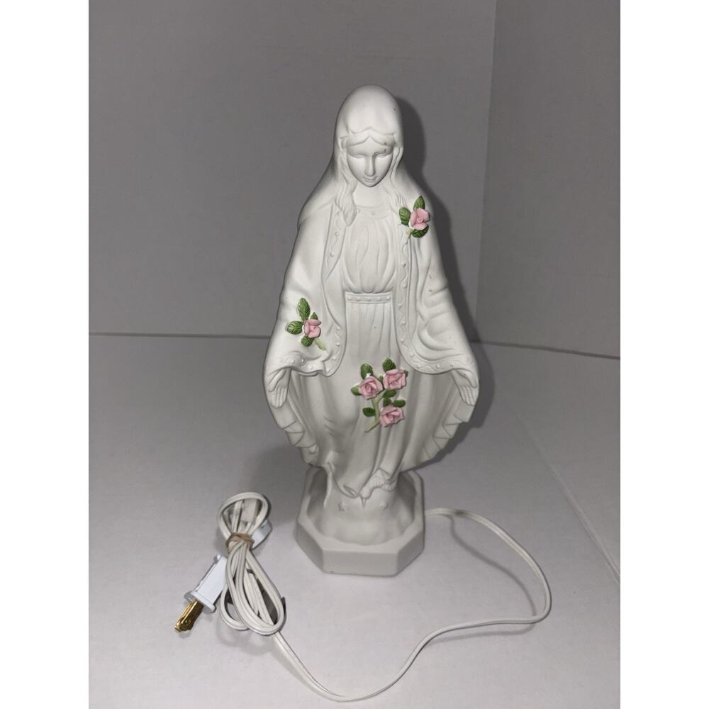 Roman 12 Inch Porcelain Bisque Our Lady Of Grace Night Light